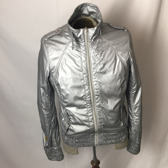 Ferrari Puma women's limited edition silver jacket Sz  large - Picture 1 of 16